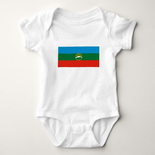 Karachay Cherkessia Flag Baby Bodysuit (Front)