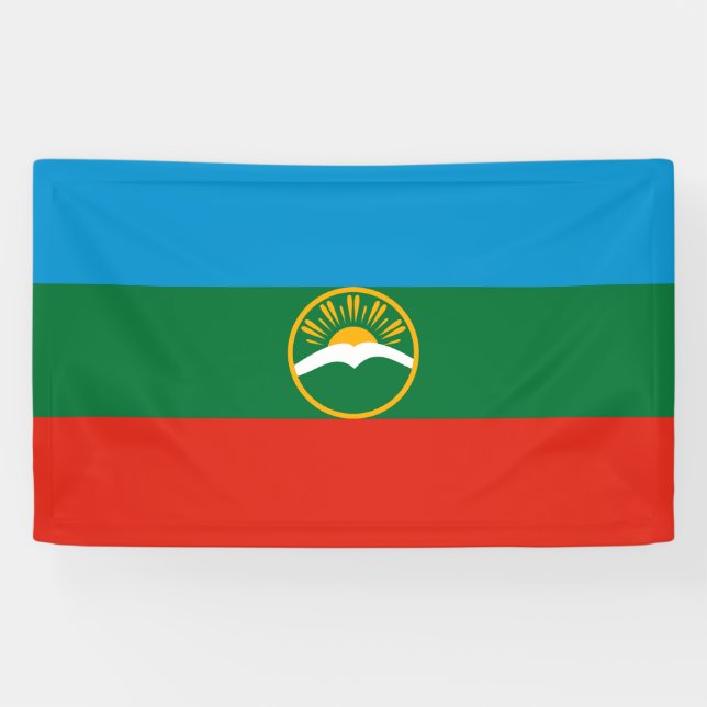 Karachay Cherkessia Flag Banner (Horizontal)