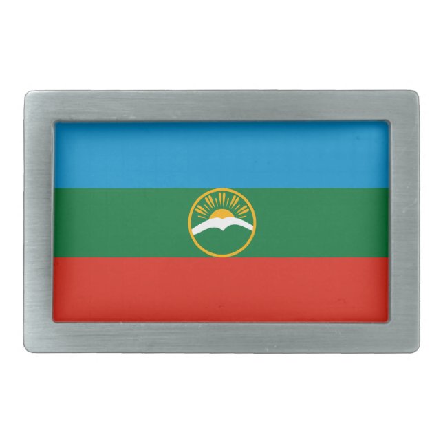 Karachay Cherkessia Flag Belt Buckle (Front)