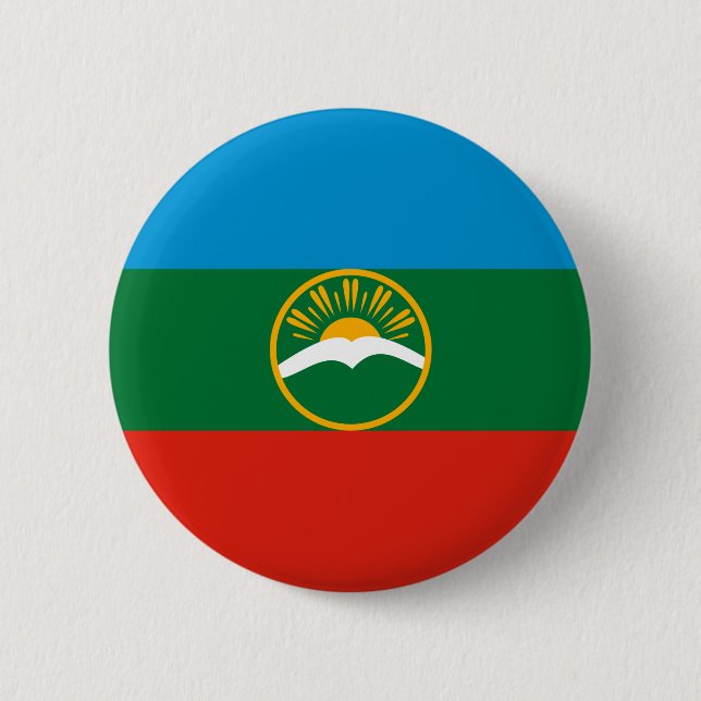 Karachay Cherkessia Flag Button (Front)