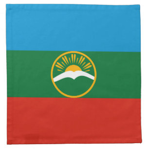 Karachay Cherkessia Flag Cloth Napkin