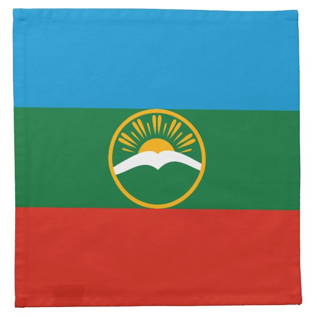 Karachay Cherkessia Flag Cloth Napkin (Front)