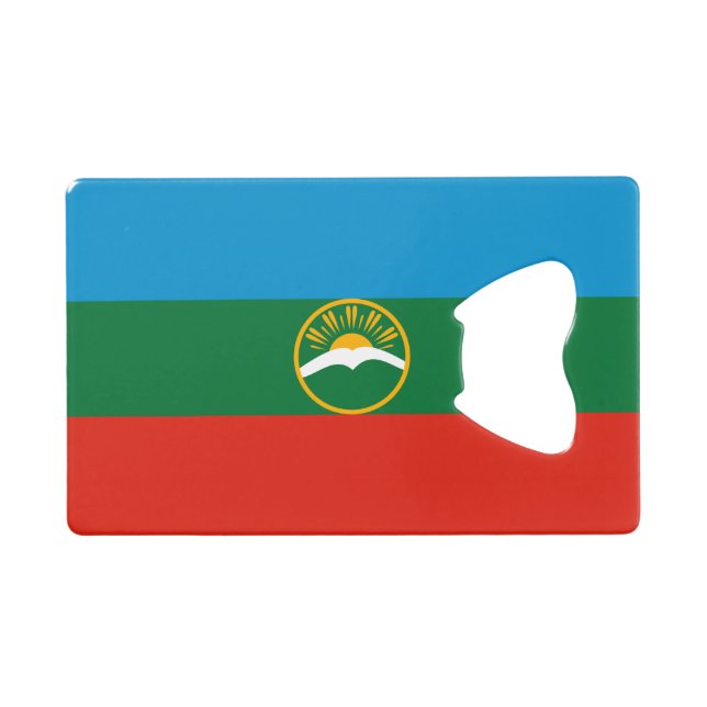 Karachay Cherkessia Flag Credit Card Bottle Opener (Front (Horizontal))