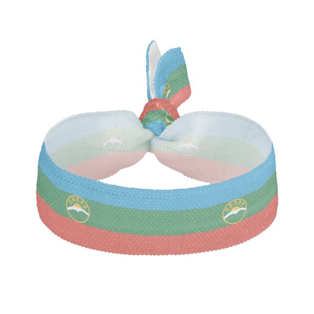 Karachay Cherkessia Flag Elastic Hair Tie (Front)