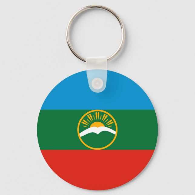 Karachay Cherkessia Flag Keychain (Front)