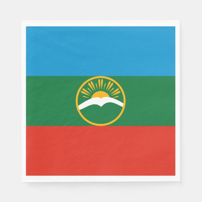Karachay Cherkessia Flag Napkins (Front)