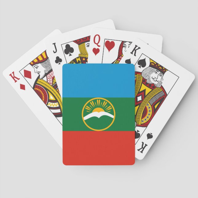 Karachay Cherkessia Flag Poker Cards (Back)