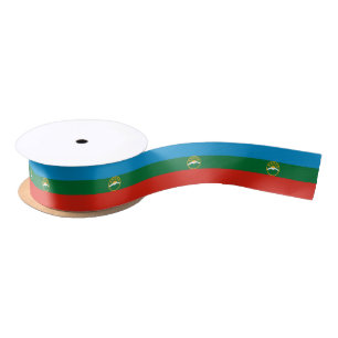 Karachay Cherkessia Flag Satin Ribbon