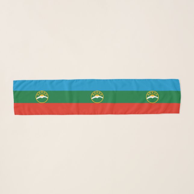 Karachay Cherkessia Flag Scarf (Front (Horizontal))