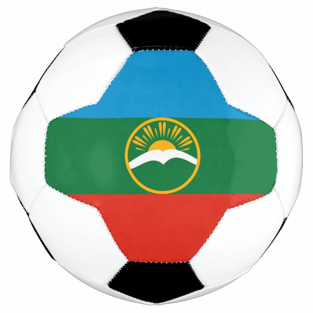 Karachay Cherkessia Flag Soccer Ball (Front)