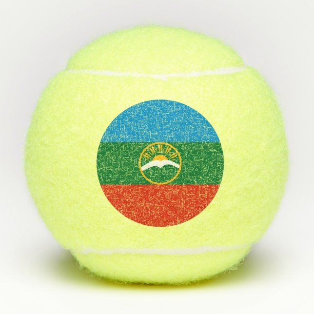Karachay Cherkessia Flag Tennis Balls (Front)