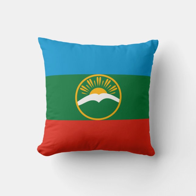Karachay Cherkessia Flag Throw Pillow (Front)