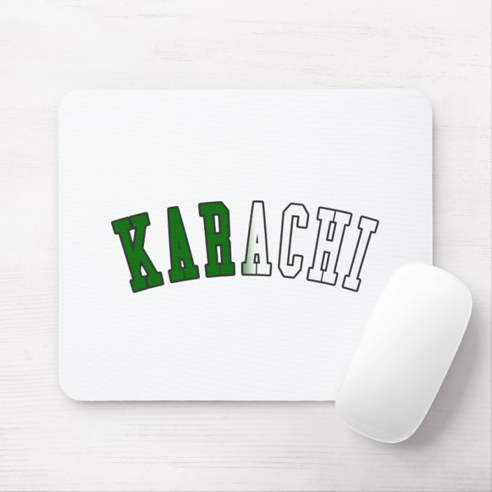 Karachi in Pakistan National Flag Colors Mousepad