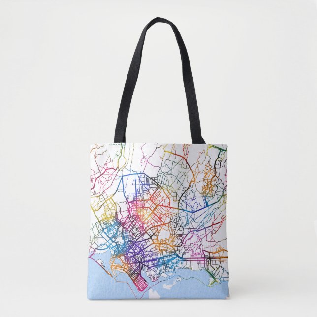Karachi Pakistan City Map Tote Bag (Front)