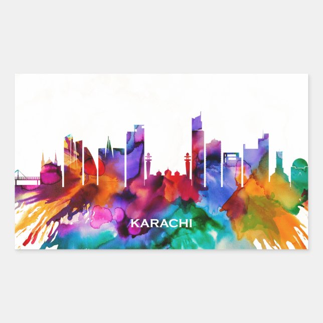 Karachi Pakistan Rectangular Sticker (Front)