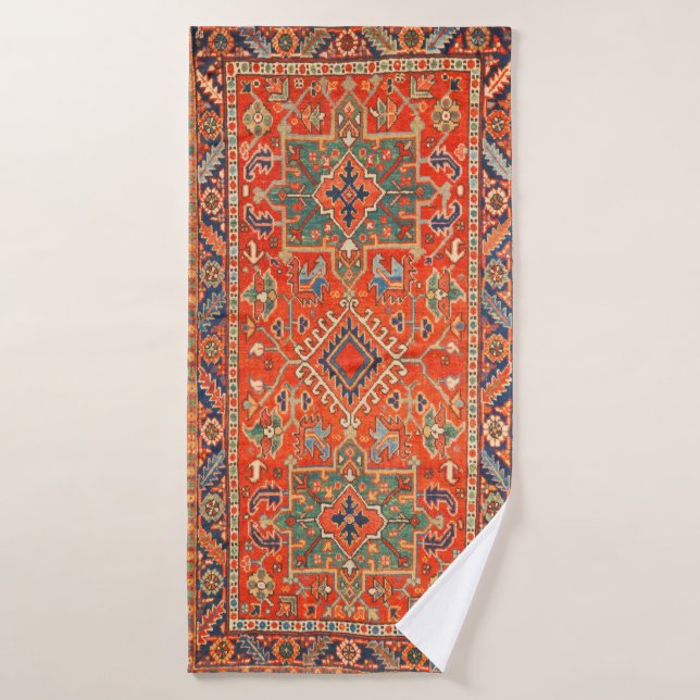 Karadaja Antique Persian Rug Print Bath Towel (Bath Towel)
