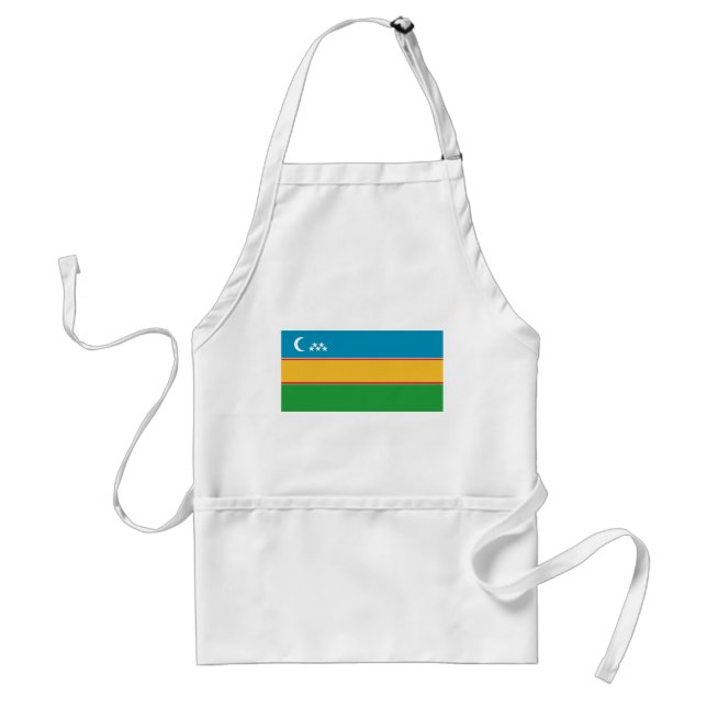 Karakalpakstan Flag Adult Apron (Front)
