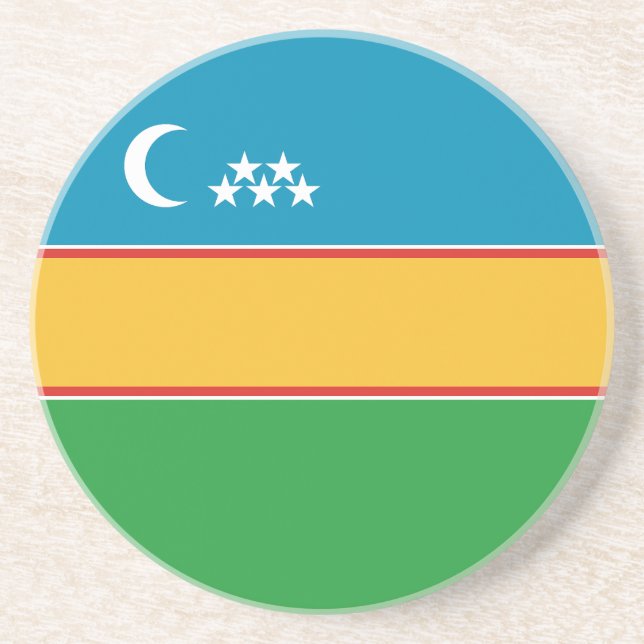 Karakalpakstan Flag Coaster (Front)