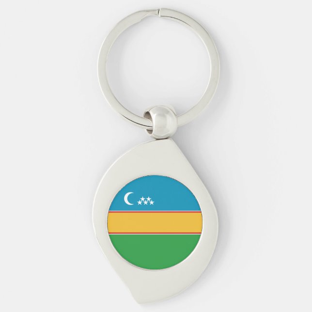Karakalpakstan Flag Keychain (Front)