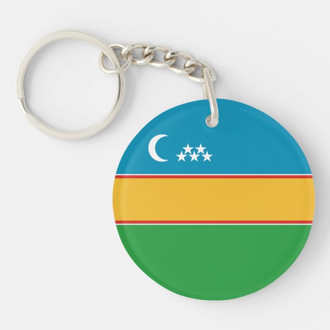 Karakalpakstan Flag Keychain (Front)