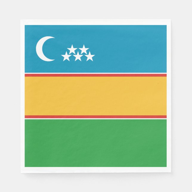 Karakalpakstan Flag Napkins (Front)