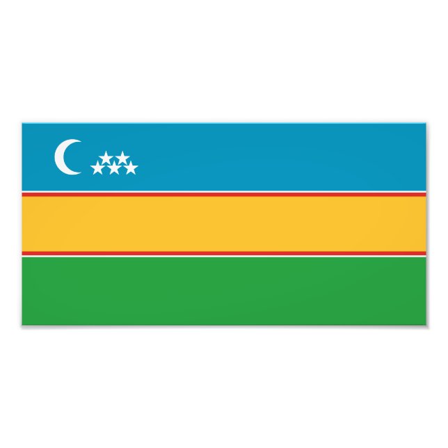 Karakalpakstan Flag Photo Print (Front)