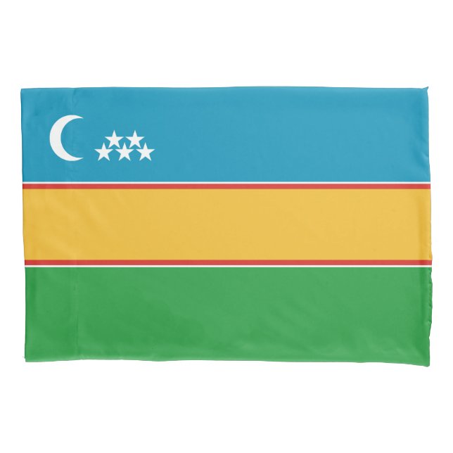 Karakalpakstan Flag Pillow Case (Front)