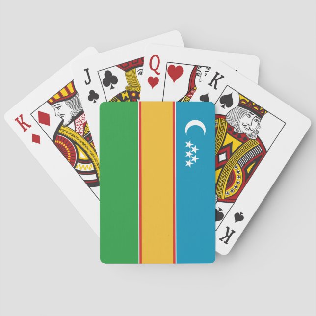 Karakalpakstan Flag Poker Cards (Back)