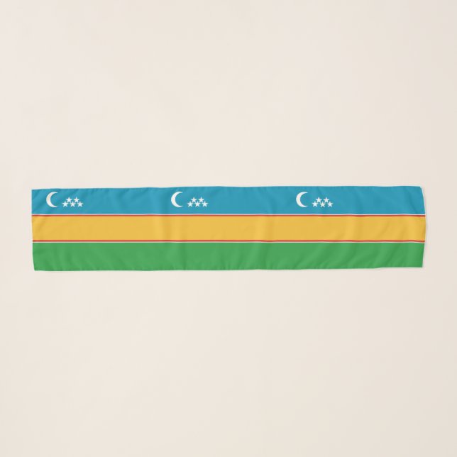 Karakalpakstan Flag Scarf (Front (Horizontal))