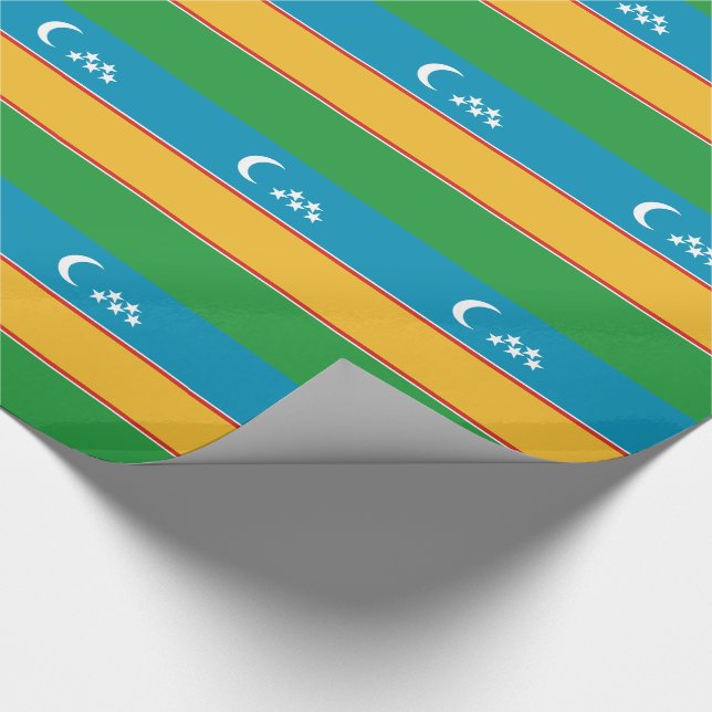 Karakalpakstan Flag Wrapping Paper (Corner)