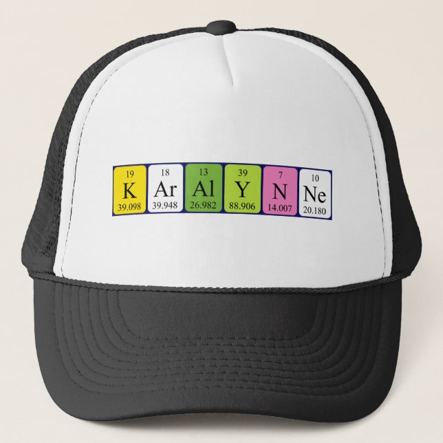 Karalynne periodic table name hat (Front)