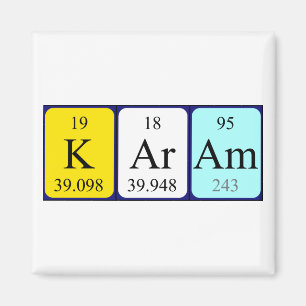 Karam periodic table name magnet