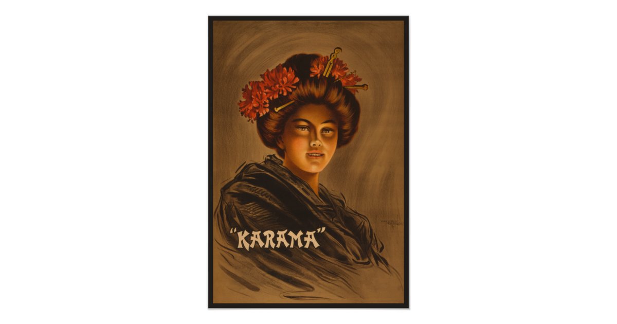 Karama Japanese Geisha Oiran Girl Courtesan Photo Print Zazzle