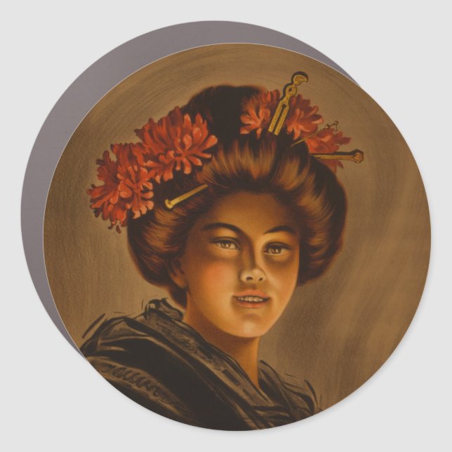 Karama: Japanese Romance Geisha Actress Car Magnet (Front)