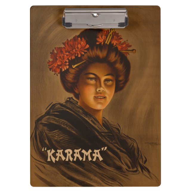 Karama: Japanese Romance Geisha Actress Clipboard (Front)