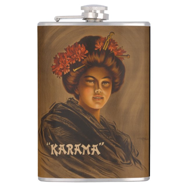 Karama: Japanese Romance Geisha Actress Flask (Front)