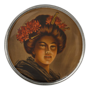 Karama: Japanese Romance Geisha Actress Golf Ball Marker