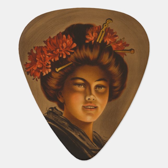 Karama: Japanese Romance Geisha Actress Guitar Pick (Front)