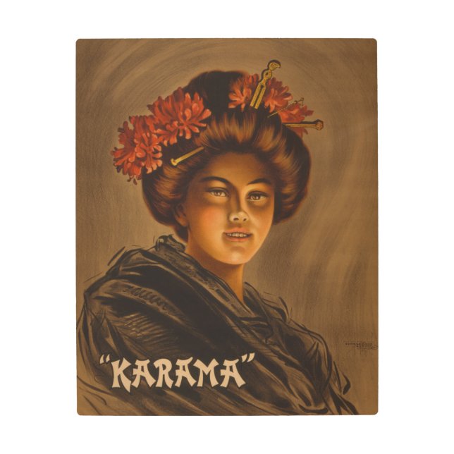 Karama: Japanese Romance Geisha Actress Metal Print (Front)