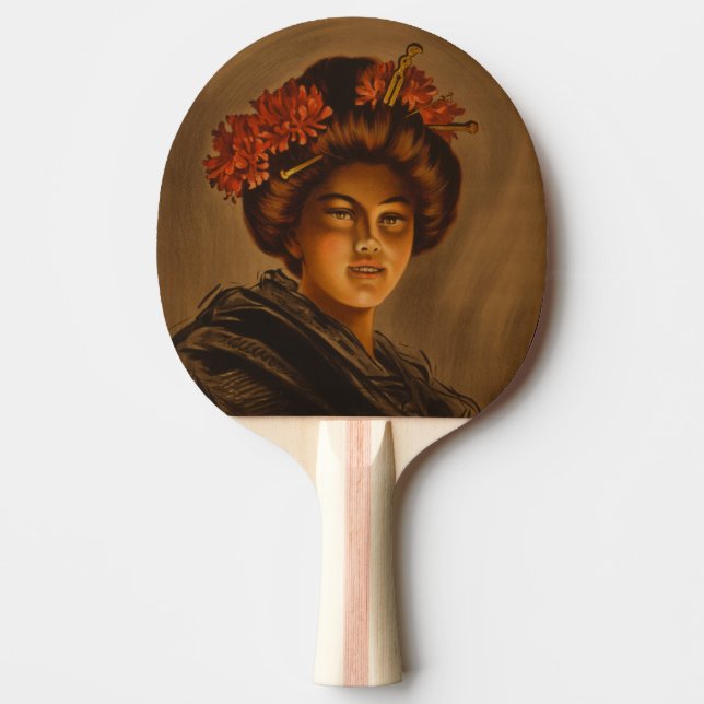Karama: Japanese Romance Geisha Actress Ping Pong Paddle (Front)