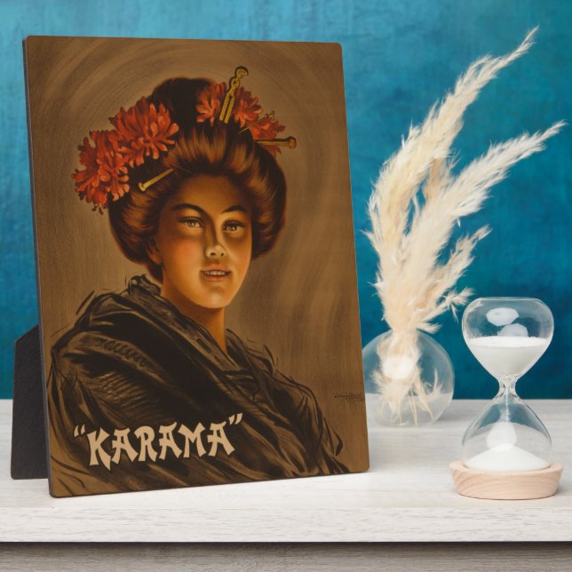 Karama: Japanese Romance Geisha Actress Plaque (Side)