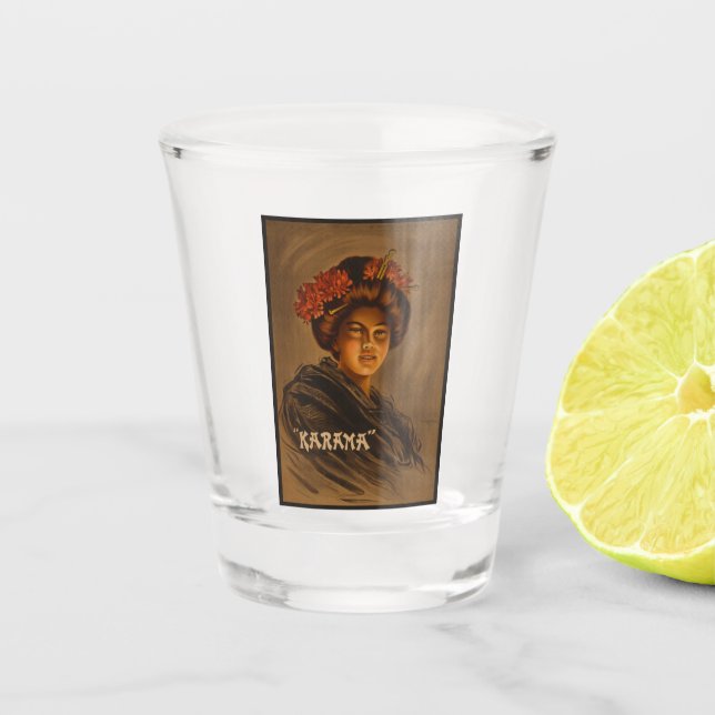 Karama: Japanese Romance Geisha Actress Shot Glass (Front)