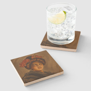 Karama: Japanese Romance Geisha Actress Stone Coaster
