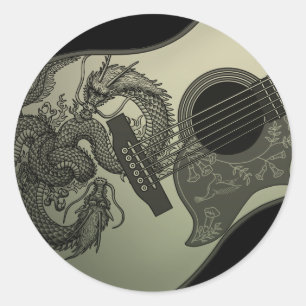 Karami ryuu guitar 1 classic round sticker