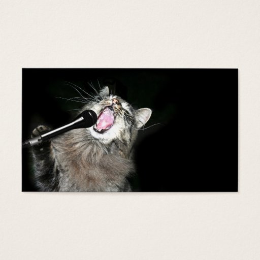 Customizable Karaoke Business Cards