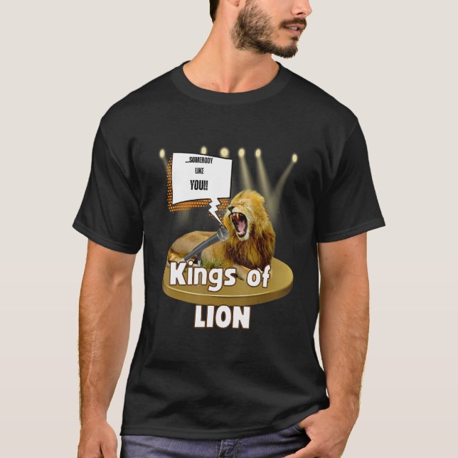 Karaoke Animals Sing KINGS Of LION T-Shirt (Front)
