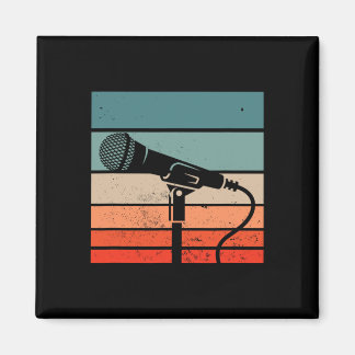 Karaoke Bar Vintage Microphone Singing Song Party Magnet
