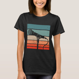 Karaoke Bar Vintage Microphone Singing Song Party T-Shirt