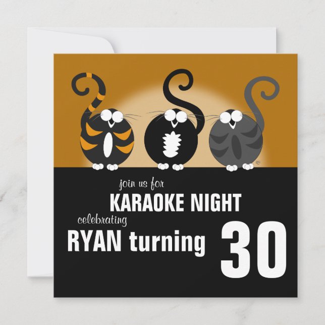 Karaoke Birthday Invitation (Front)