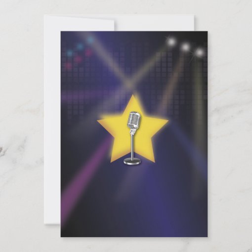 Karaoke Birthday Party Dance Star Invite Zazzle